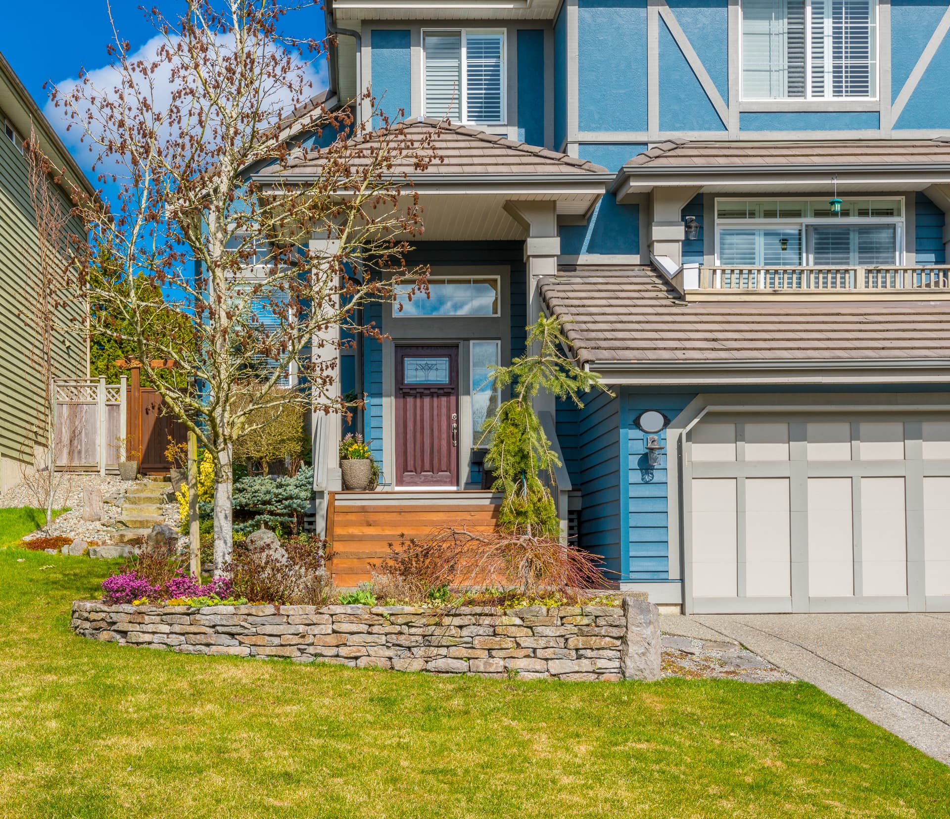 Composite garage door installation in southern New Hampshire